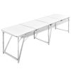 Foldable Camping Table Height Adjustable Aluminum 94.5"x23.6"