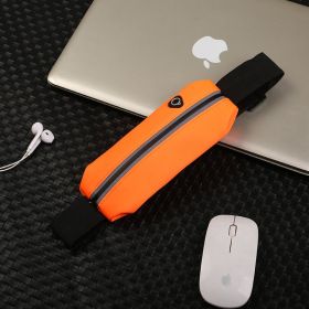 Invisible Men's And Women's Running Belts Fitness Equipment Thin Waterproof Small Bag (Color: Orange)