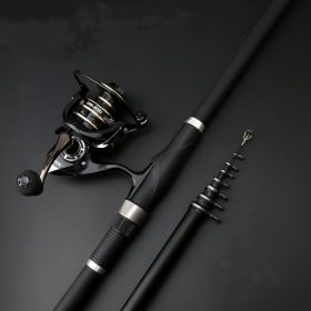 Rod Rocky Fishing Rod Sea Rod Carbon Fishing Rod (Option: Black-2.4m)