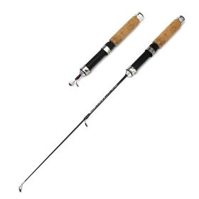 Rotating And Casting Three-section Portable Fishing Rod (Option: Bare pole)