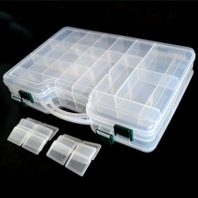 Sub box, double deck, double deck, double deck, sub bait, bait box, fake bait box, storage box, large capacity fishing box (Option: default)