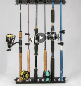 Luya rod fishing rod display stand (Color: Black)