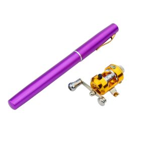 1 meters foreign trade Mini fishing rod, cross border Amazon WISH portable pen fishing rod Fishing Rod A (Color: Purple)