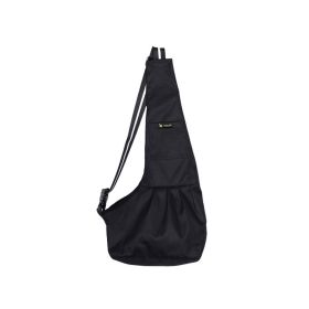 Oxford Cloth Cross Border Sling Messenger Outing Portable Cat Bag (Option: Black-L)