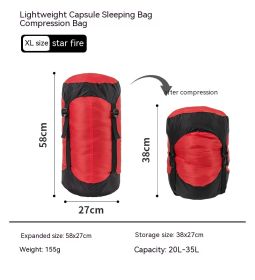 Down Compression Outdoor Storage Bag (Option: Star Fire Red XL Code)