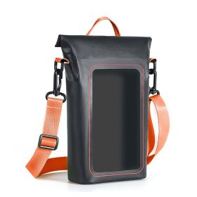 Seaside Mobile Phone Waterproof Bag Outdoor Water-proof Bag (Option: Black Orange-Free Size)