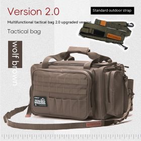 Outdoor Camping Picnic Storage Portable Shoulder Bag (Option: Gray Brown)