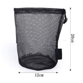 Golf Mesh Bag Nylon Large Capacity (Option: Black 12 X20cm)