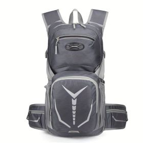 Backpack Riding Bag Large Capacity Sports Bag (Option: Gray)